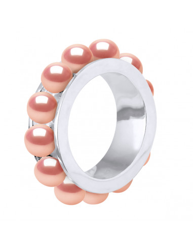 925 silver alliance and 4 mm culture beads - 3 colors - Aya