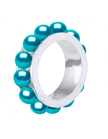 925 silver alliance and 4 mm culture pearls - 4 colors - Aya