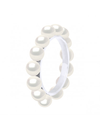 925 Silber-Allianz und 4-mm-Kultur-Perlen - 3 Farben - Kaya