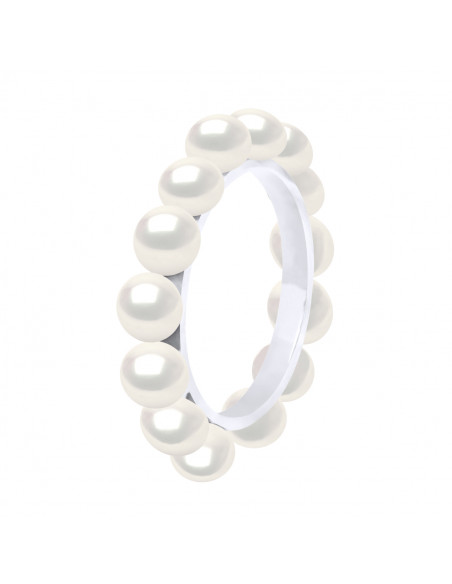 Alliance en Argent 925 et Perles de Culture 4 mm - 3 Coloris - KAYA