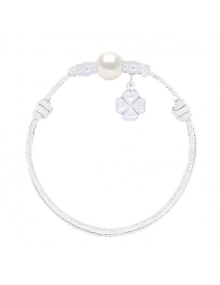 Bracelet Link Belloe and Culture Bead 10 mm - 8 Cord Colors - Silver 925 - Mya