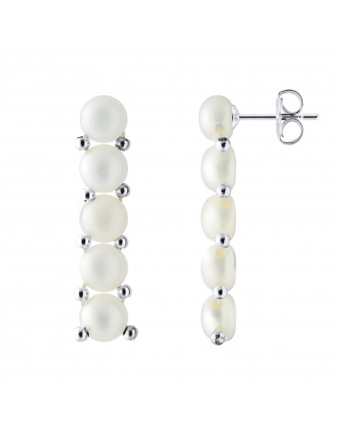 Pendientes de perlas de cultivo de 4 mm - Lena