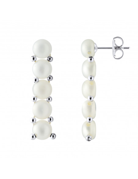 Pendientes de perlas de cultivo de 4 mm - Lena