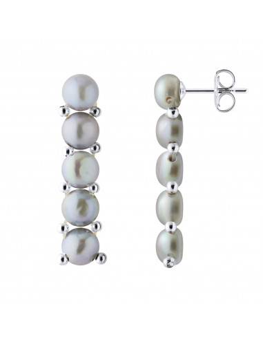 4 mm Kultur Perle Ohrringe - Lena