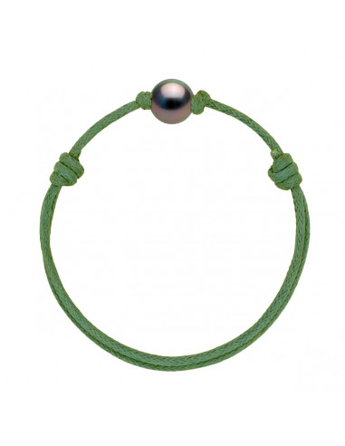 Verstellbares Link Armband Tahitian Perle 10-11 mm - 5 Kordelfarben - Fanoe
