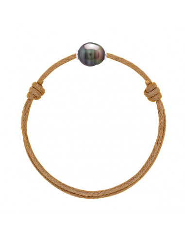 925 silver luxury link bracelet and tahiti pearl 10 mm - several colors - teahea