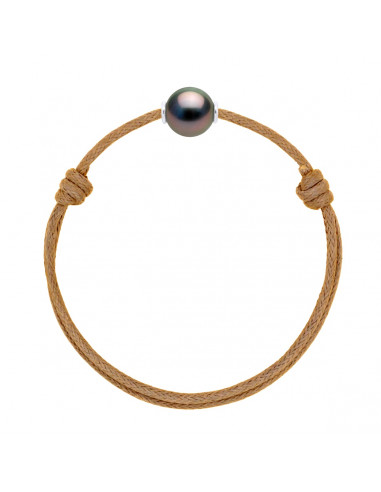 Bracciale in argento 925 Braccialetto di lusso e perla tahitiana rotonda da 10 mm - 5 colori - Bora Bora