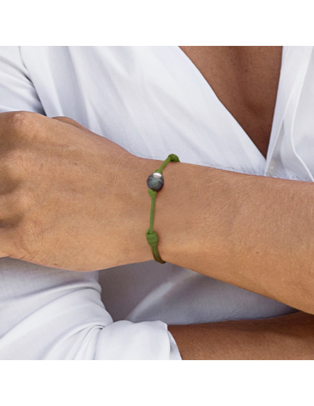 Bracelet Véritable Perle de Tahiti Cerclée Cordon à choisir