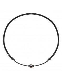 Einstellbare Link-Halskette Tahitian-Perlenrunde 10-11 mm - 5 Schnurfarben - Fanoe