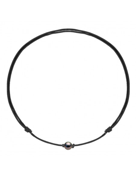 Collar de enlace ajustable Cuenta Tahitiana Redondea 10-11 mm - 5 colores del cordón - FANOE