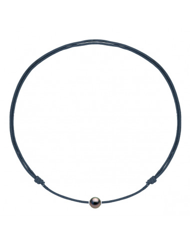 Luxury Necklace Tahitian Pearl Round 10-11 mm - Adjustable Link 5 Colors - Bora Bora