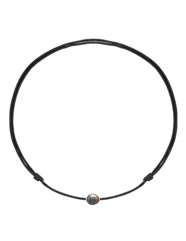 Collana di link di lusso 925 argento e tala Tahiti 10 mm - 5 colori del cavo - Teahea