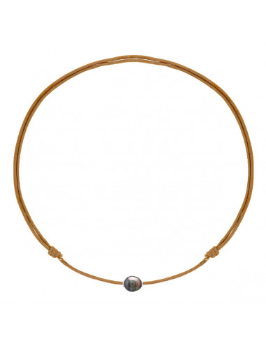 Collana di link di lusso 925 argento e tala Tahiti 10 mm - 5 colori del cavo - Teahea