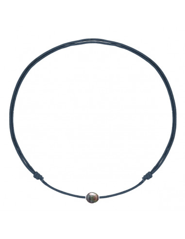 Collana di link di lusso 925 argento e tala Tahiti 10 mm - 5 colori del cavo - Teahea