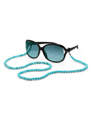 Cadena de gafas de turquesa natural - Sofía