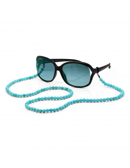 Cadena de gafas de turquesa natural - Sofía