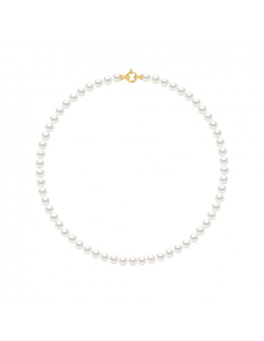 Collier Rang de Perles de Culture 5 mm Fermoir Or - 3 Coloris - CLIVIA