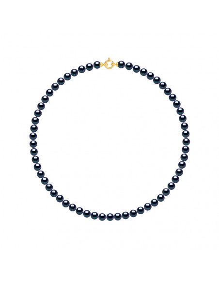 Culture Bead Necklace 5 mm Gold Clasp - 3 Colors - Clivia