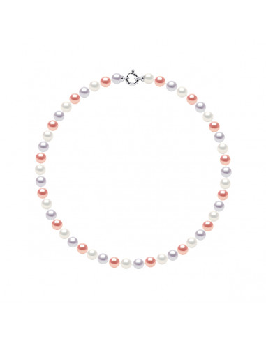 Collier Rang de Perles de Culture 5 mm Fermoir Or - 3 Coloris - CLIVIA