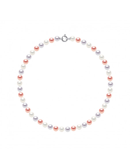 Collana per talloni di coltura 5 mm Chiusura d'oro - 3 colori - clivia