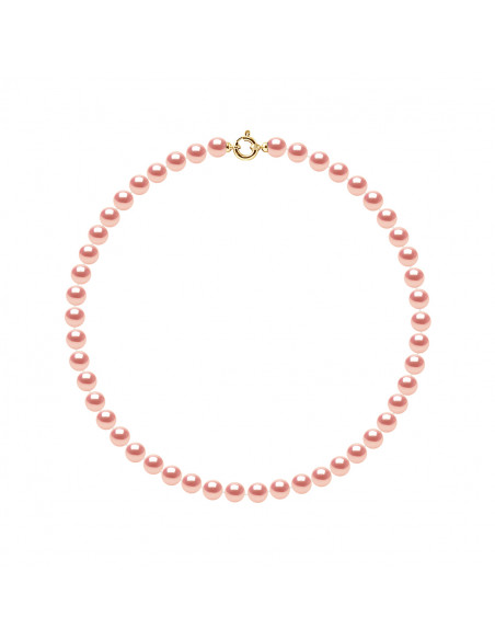 40 cm gold neck raz necklace and 8 mm culture beads - 6 colors - Antonia