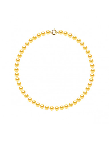 Collana RAZ in oro da 40 cm e perline di coltura da 8 mm - 6 colori - Antonia