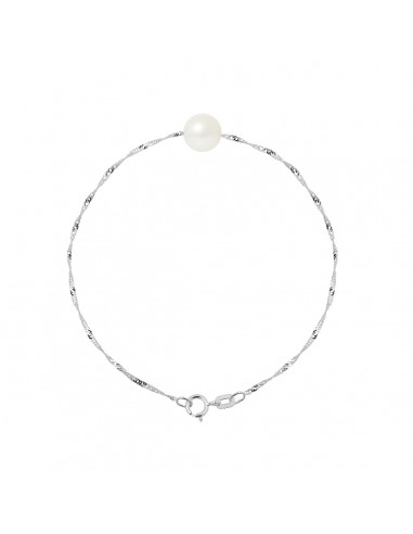 Gold chain bracelet and 8 mm culture pearl - 4 colors - Alix