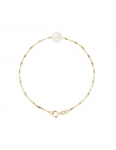 Bracelet Chaîne en Or et Perle de Culture 8 mm - 4 Coloris - ALIX