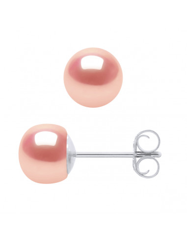 Orecchini per perle di coltura da 6-7 mm - 6 colori disponibili - Argento 925 - Navy