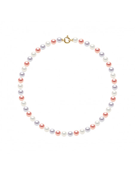 Collar de abrazadera de prestigio de oro, redondo redondo de 8 mm - 42 cm - 4 colores - Ankania