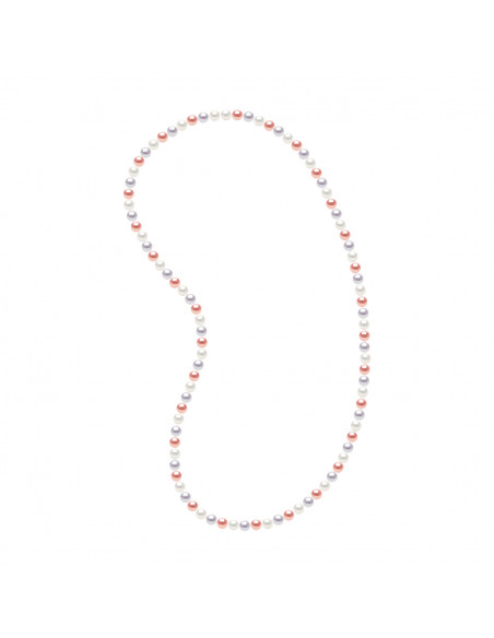 Cultura semi-redondeada Seguridad de la perla 6 mm - Longitud 80 cm - 4 colores - Martina