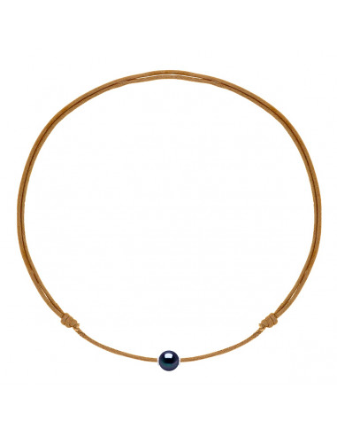 Collar de lujo enlace deslizante Cultura negra Cuenta 9 mm - 9 Color del cordón - Mona