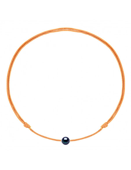 Collana di lusso Collana scorrevole Collegamento Black Cultura per perle 9 mm - 9 Colore cordone - MONA