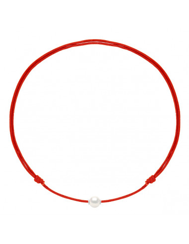 Luxury Linking Collar Sliding White Culture Bead 9 mm - 9 Cord Color - Ona