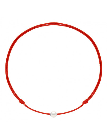 Luxury Linking Collar Sliding White Culture Bead 9 mm - 9 Cord Color - Ona