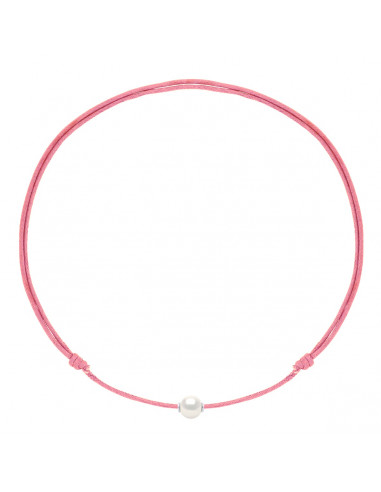 Luxury Linking Collar Sliding White Culture Bead 9 mm - 9 Cord Color - Ona