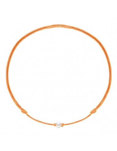 Collana di collegamento scorrevole Collana Bianco Cultura Branzone 9 mm - 12 Colori del cavo - ANA