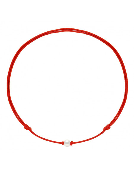 Collana di collegamento scorrevole Collana Bianco Cultura Branzone 9 mm - 12 Colori del cavo - ANA