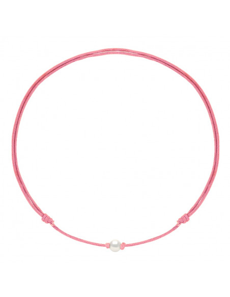 Collana di collegamento scorrevole Collana Bianco Cultura Branzone 9 mm - 12 Colori del cavo - ANA