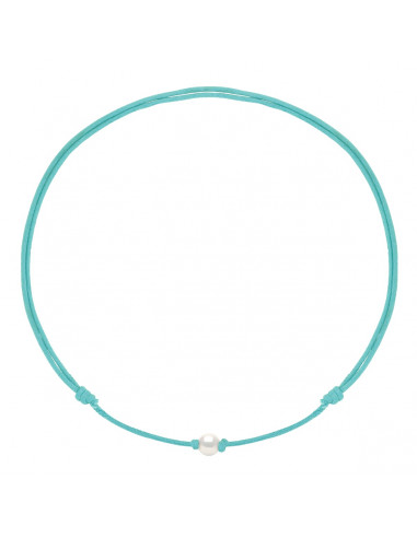 Collana di collegamento scorrevole Collana Bianco Cultura Branzone 9 mm - 12 Colori del cavo - ANA