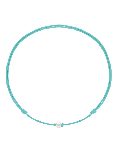 Collana di collegamento scorrevole Collana Bianco Cultura Branzone 9 mm - 12 Colori del cavo - ANA