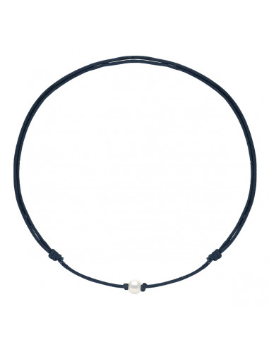 Collana di collegamento scorrevole Collana Bianco Cultura Branzone 9 mm - 12 Colori del cavo - ANA