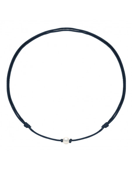 Collana di collegamento scorrevole Collana Bianco Cultura Branzone 9 mm - 12 Colori del cavo - ANA