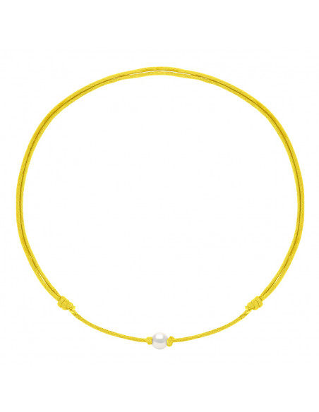 Collana di collegamento scorrevole Collana Bianco Cultura Branzone 9 mm - 12 Colori del cavo - ANA