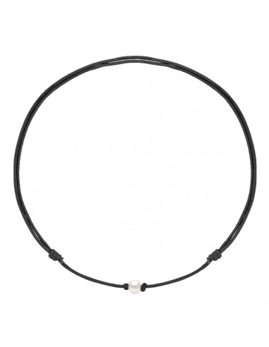 Collana di collegamento scorrevole Collana Bianco Cultura Branzone 9 mm - 12 Colori del cavo - ANA