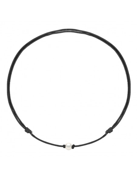 Collana di collegamento scorrevole Collana Bianco Cultura Branzone 9 mm - 12 Colori del cavo - ANA