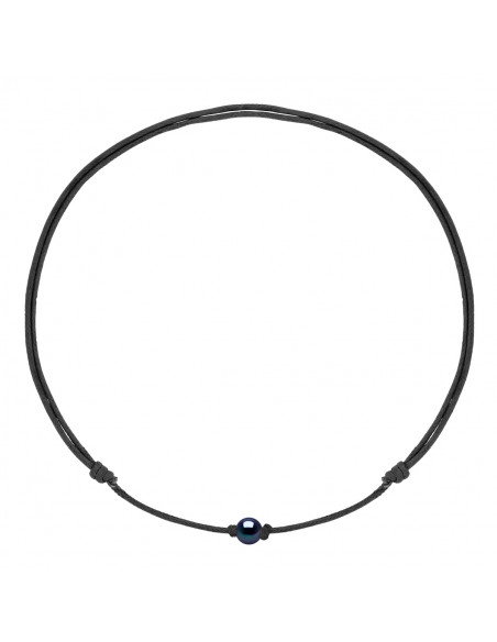 Collana con collegamento scorrevole Collana Black Culture Branzone 9 mm - 12 Color cavo - Maria