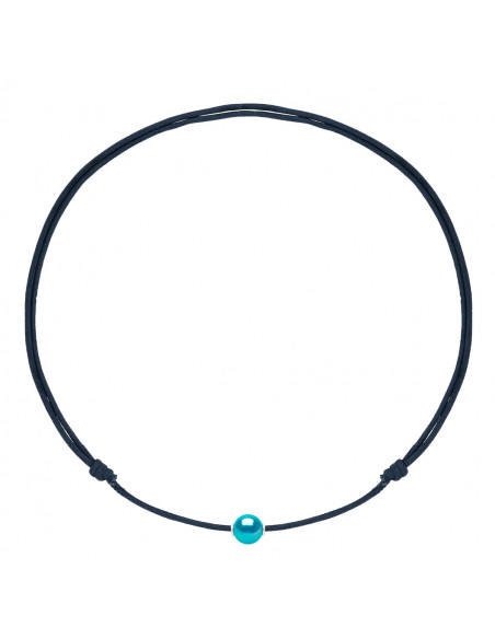 Collar Sliding Link Luxury Black Culture Bead 10 mm - 8 Pearl Colors - Silver 925 - MIA