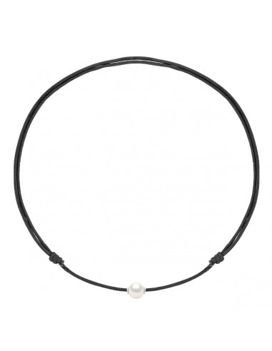 Collar Sliding Link Luxury Black Culture Brancello 10 mm - 8 Colori perla - Argento 925 - MIA