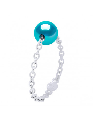 Ringkette Kultur Kultur Perle Runde 7mm Silber 925 - 3 Farben - Lisa